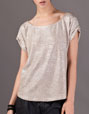 Gold top with gathers