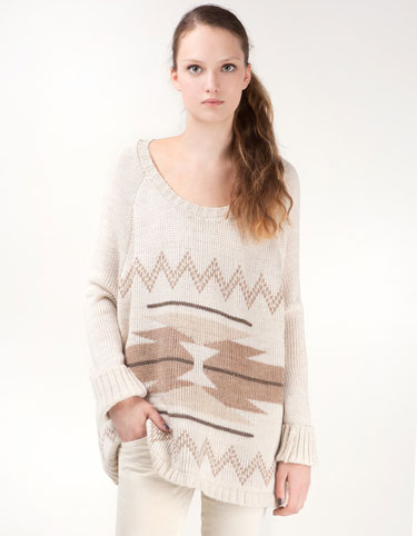 Navajo-style knitted jersey