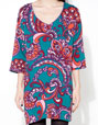 Vestido estampado cuello pico