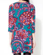Vestido estampado cuello pico