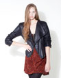 Crossed PU jacket