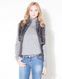 Sleeveless fur jacket