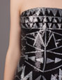 Two-tone sequins bodice