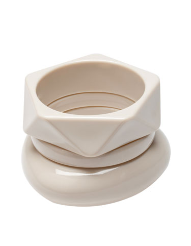 Set de tres pulseras asimétricas