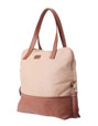Two-tone maxi shopping bag