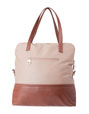 Two-tone maxi shopping bag