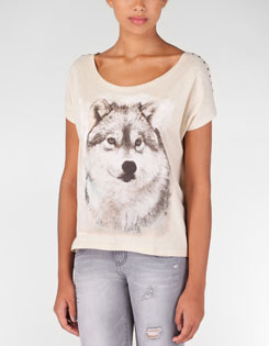 Wolf print top