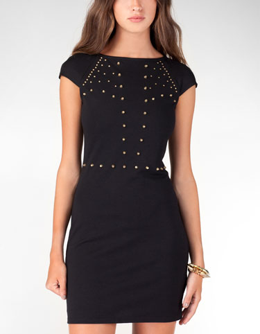Tube dress with studs