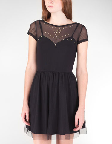Tulle dress with studs