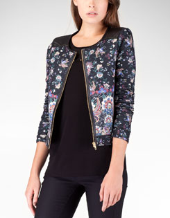 Printed knit jacket