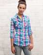 Camisa de cuadros con bolsillos