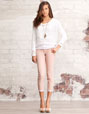 Openwork knitted jersey