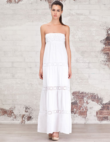 Vestido largo puntillas