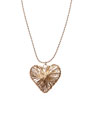 Collar corazón con hilos metalizados