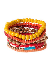Multicoloured bead bracelet