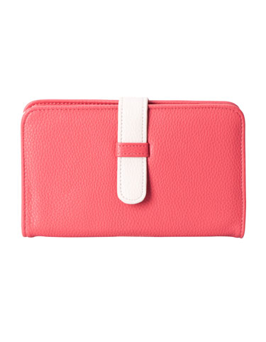 Plain purse with contrasting fastener