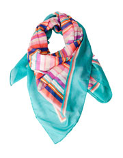 Pañuelo rayas multicolor con marco