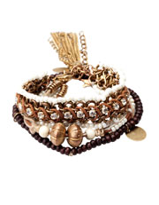 Set de cinco pulseras beads