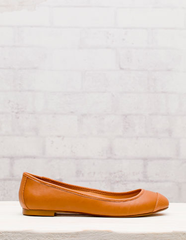 Snake print toe ballerinas