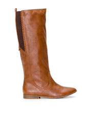 Bota plana picados elástico