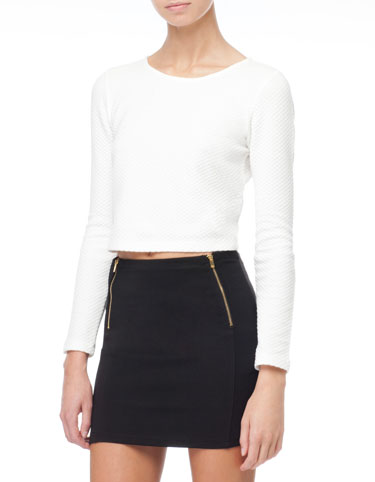 Crop jacquard espiga