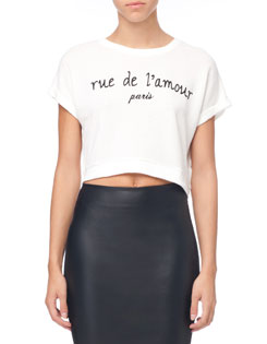 T-shirt curta de felpa