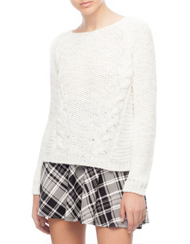 Crop punto trenza lateral