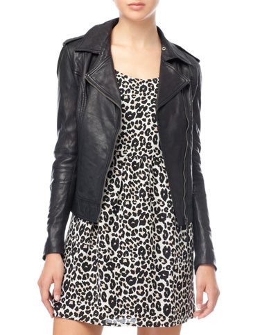 Cazadora cruzada piel