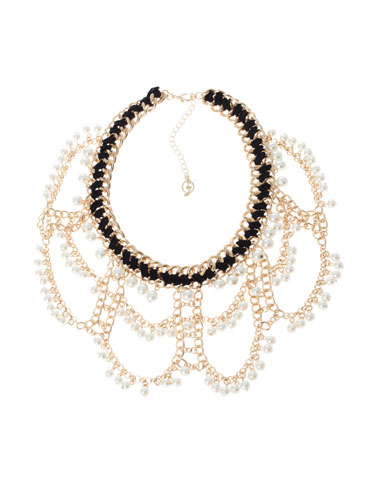Collana cascata di perle
