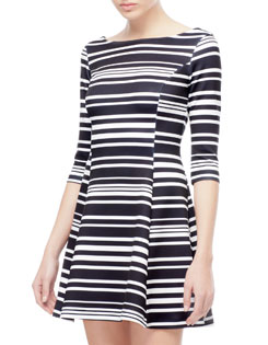 Vestido skater rayas