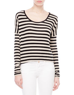 Camiseta crop oversize rayas