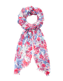 Floral print neck scarf