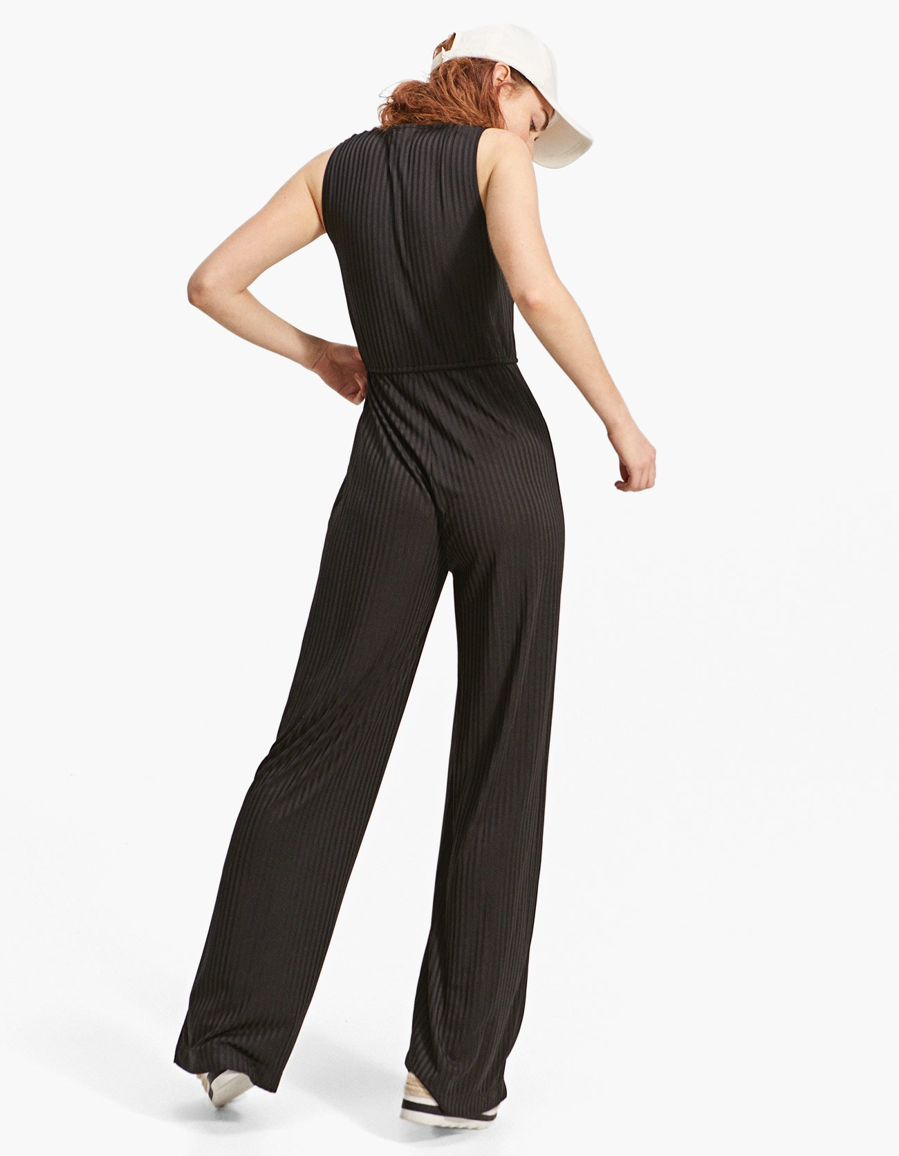 stradivarius black jumpsuit
