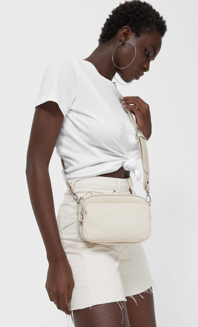 Stradivarius Stoff-Umhängetasche Transparent 103