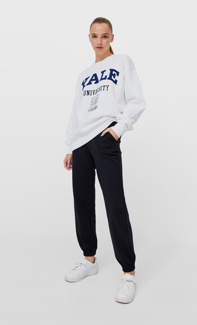 Stradivarius Jogginghose Aus Plüschgewebe Schwarz Xs