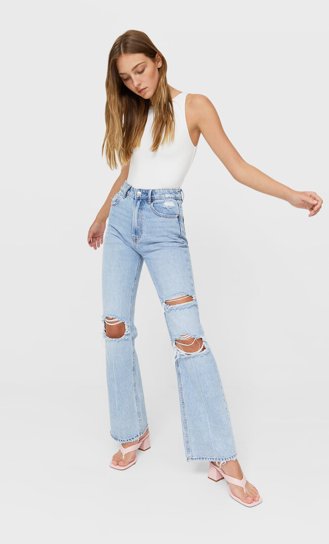Stradivarius Neckholder-Body Aus Polyamid Ecru M