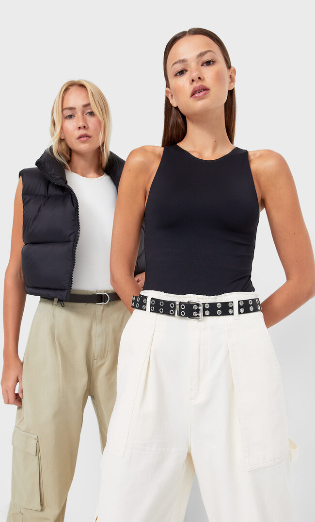 Stradivarius 2er-Pack Neckholder-Bodys Schwarz L