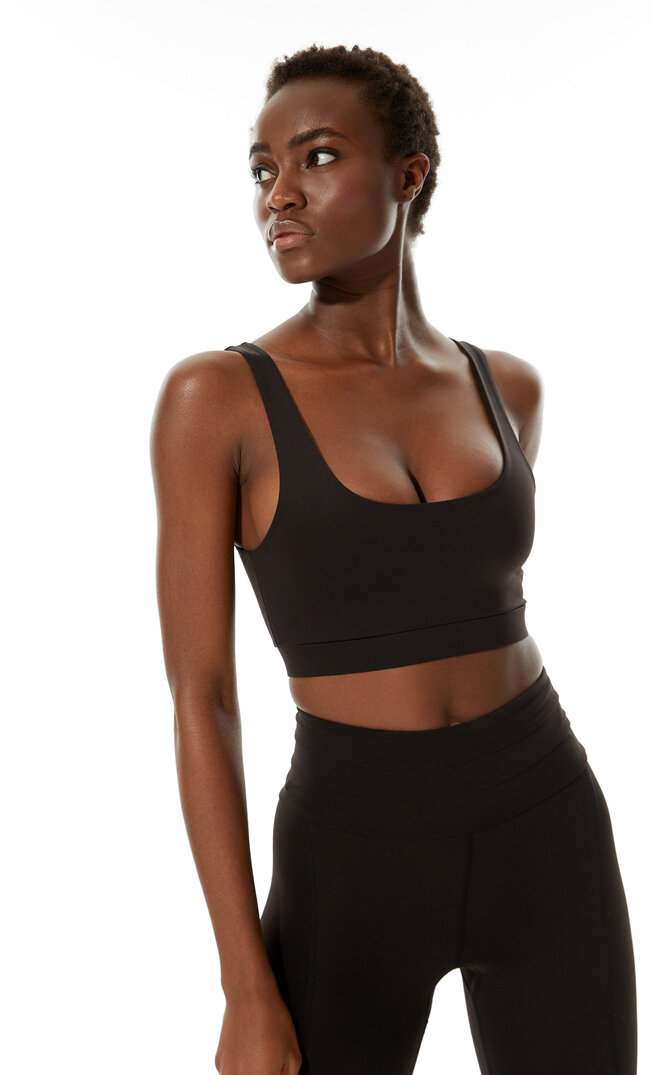 Stradivarius Sport-Bh Schwarz L