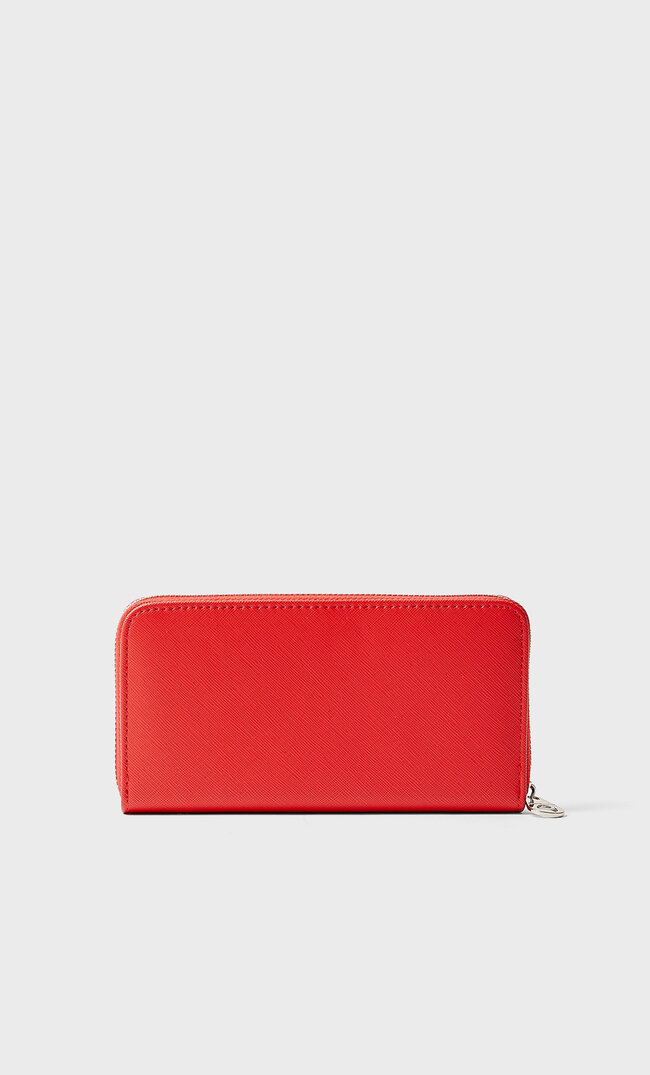 Stradivarius Базовый Кошелек С Молнией Красный 103