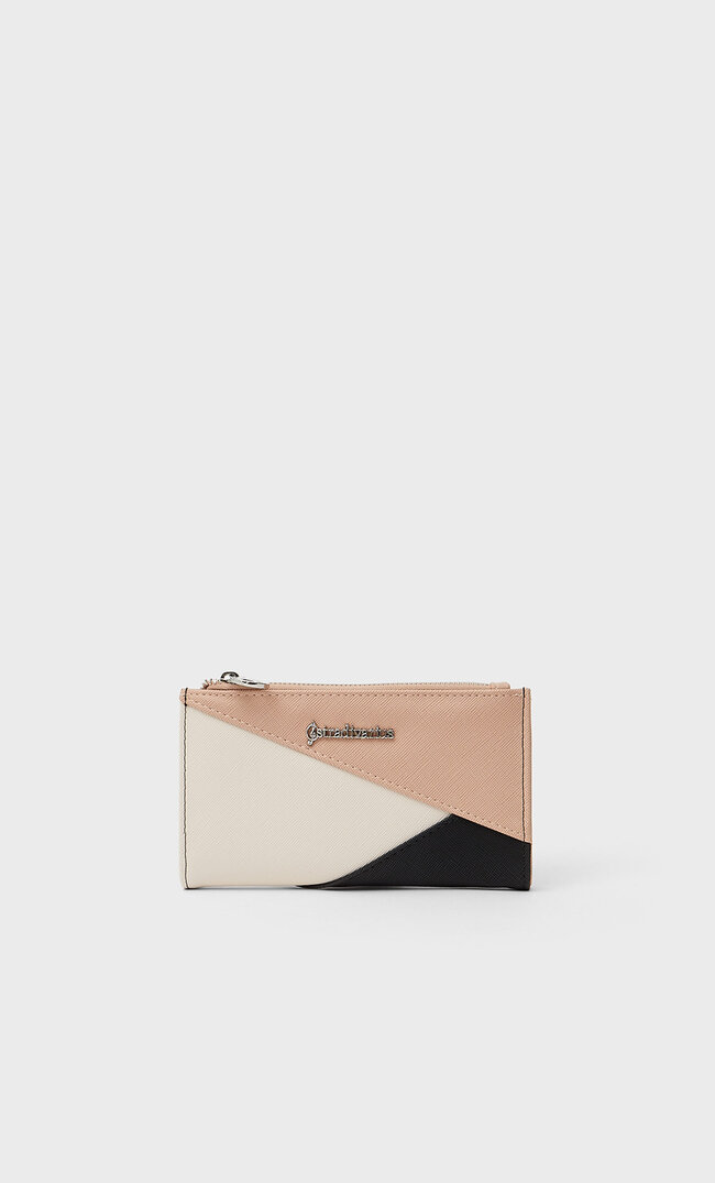 Stradivarius Patchwork-Geldbeutel Schwarz 103