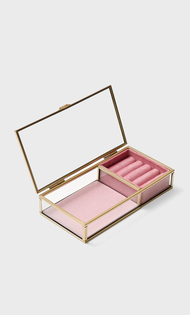 Stradivarius Cutie Bijuterii Velvet Roz Aprins 103 Stradivarius imagine megaplaza.ro