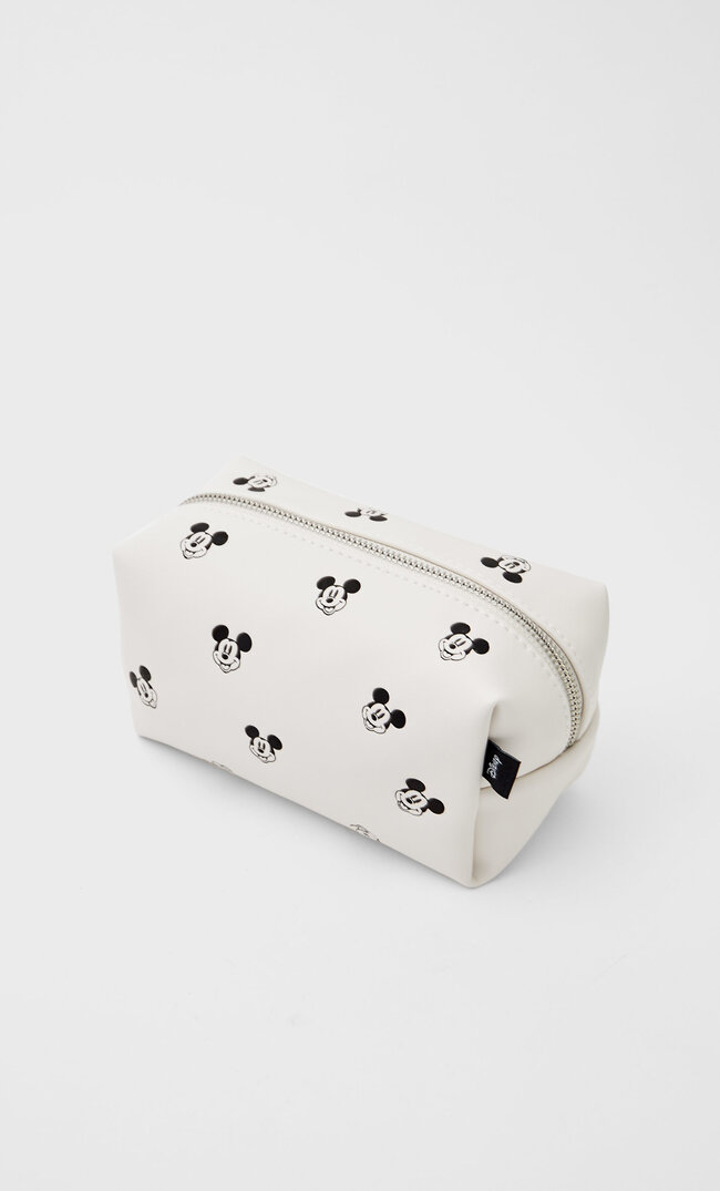 Stradivarius Necessaire Mit Mickey Mouse-Stickerei Ecru 103