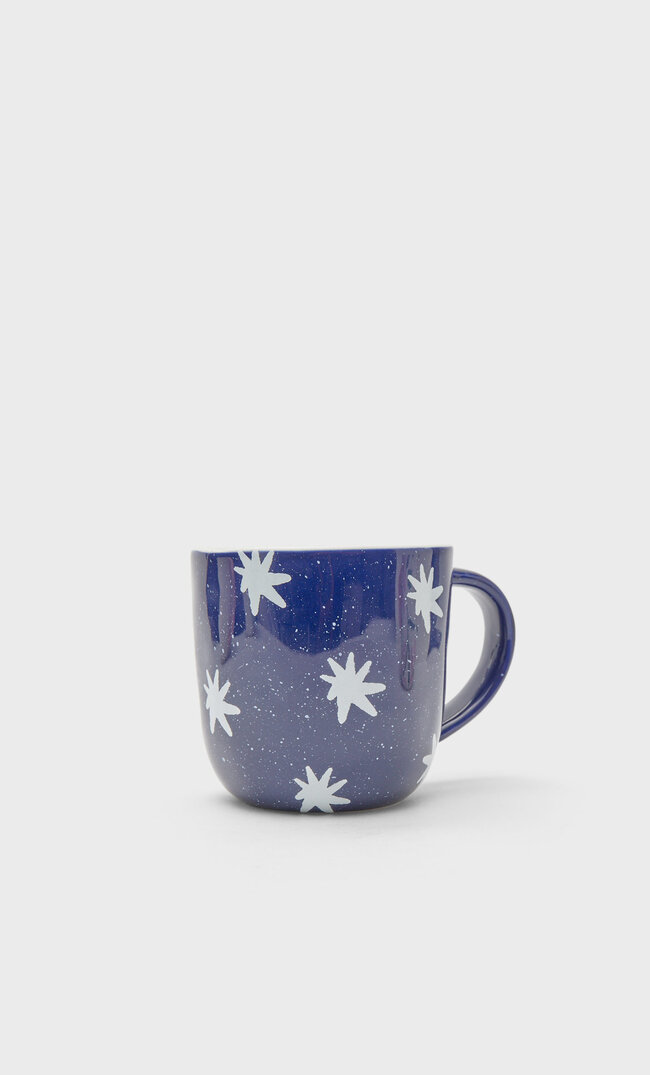 Stradivarius Tasse Mit Print Marineblau 103