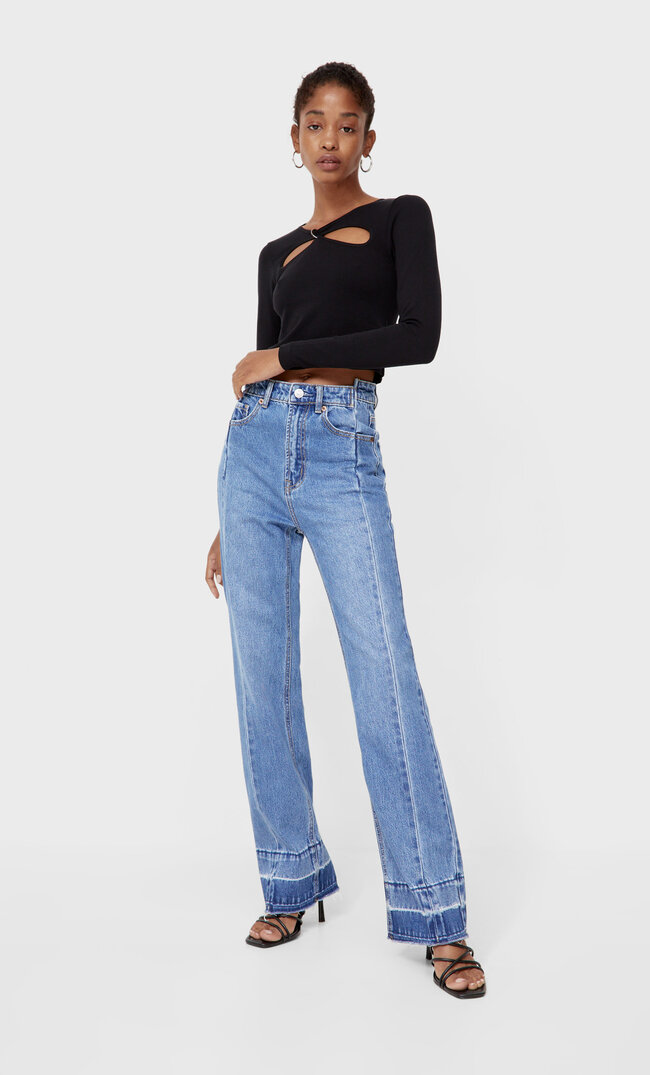 Stradivarius Proste Jeansy Z Przeszyciami W Talii I Na Nogawkach Średniodenimowy 36
Stradivarius Proste Jeansy Z Przeszyciami W Talii I Na Nogawkach Średniodenimowy 36