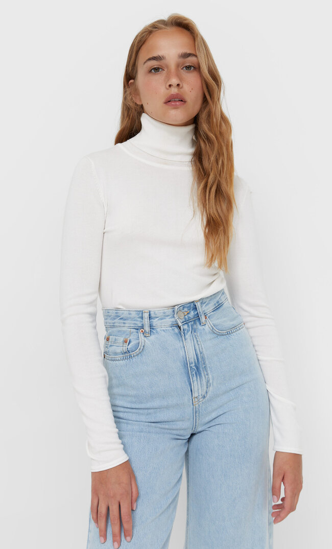 Stradivarius Golf Ecru M