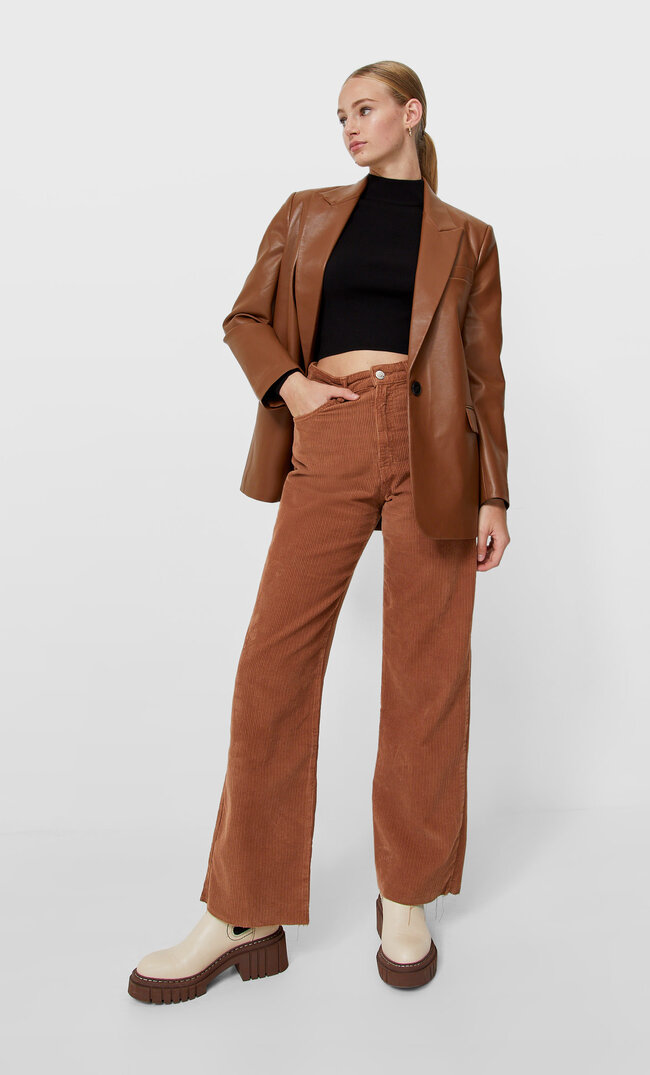 Stradivarius Sweter Ze Stretchu Z Półgolfem Czarny Xl