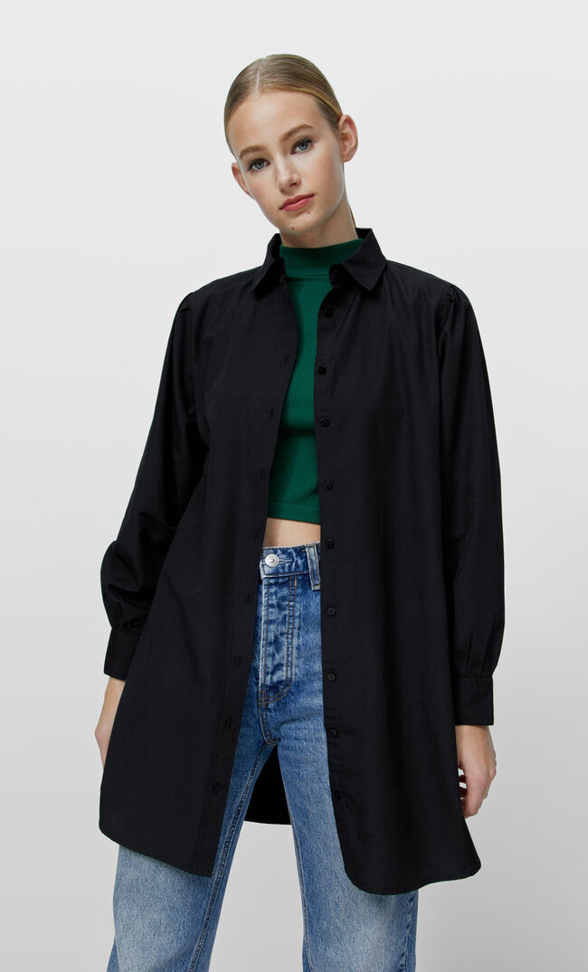 Stradivarius Oversize-Hemd Aus Popelin In Langer Passform Schwarz Xs
Stradivarius Oversize-Hemd Aus Popelin In Langer Passform Schwarz Xs