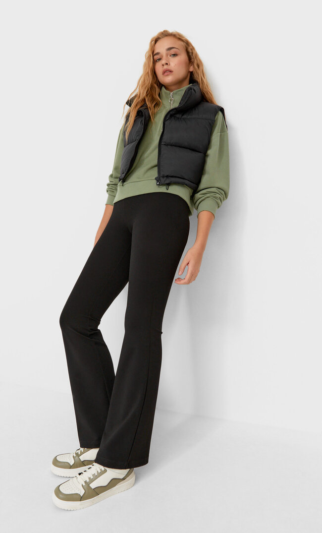 Stradivarius Bluza Z Suwakiem Khaki M