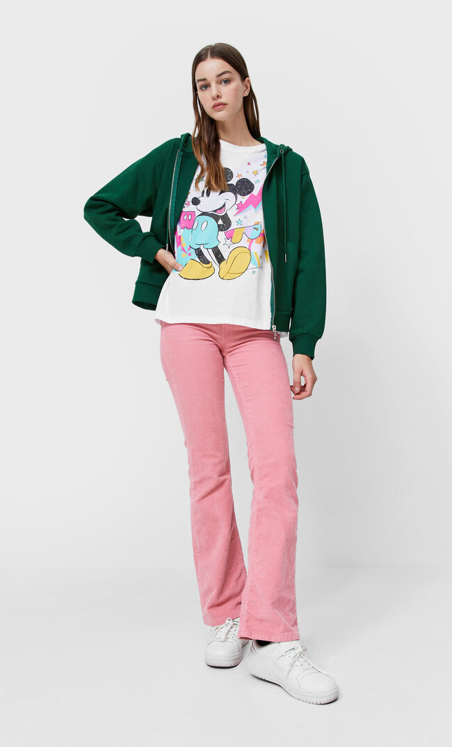 Stradivarius Oversize-Shirt Disney Weiß M