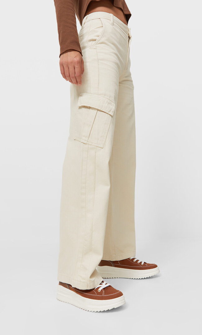 Stradivarius Брюки Карго Multicolor 32